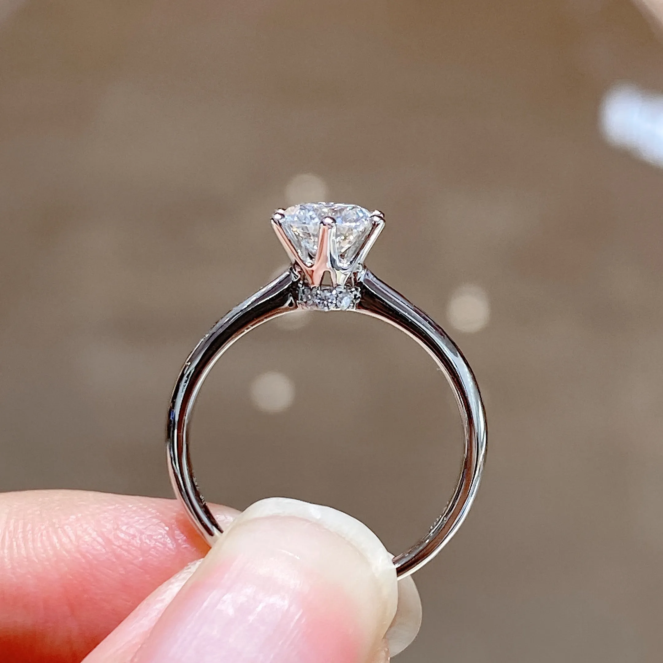 1.0ct Lab Grown Diamond Solitaire Engagement Ring 0001 KRKC