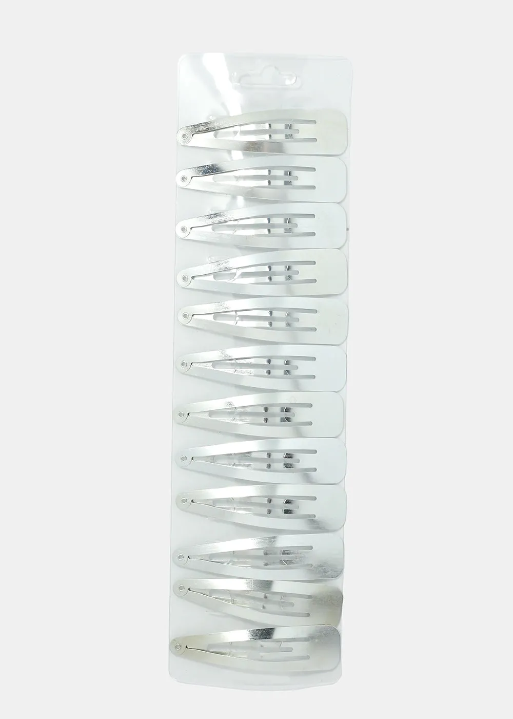 12 Piece Big Silver Snap Clips