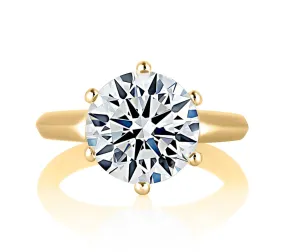 14k Classic Six Prong Solitaire Diamond Engagement Ring