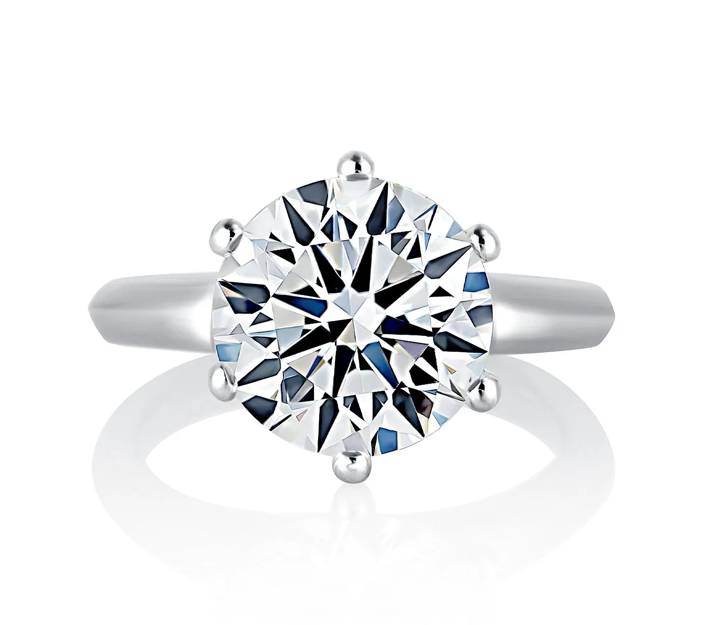 14k Classic Six Prong Solitaire Diamond Engagement Ring