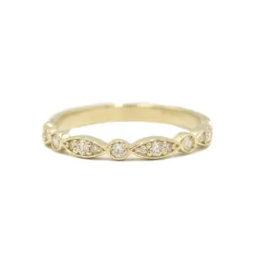14ky Marquise & Round Diamond Band