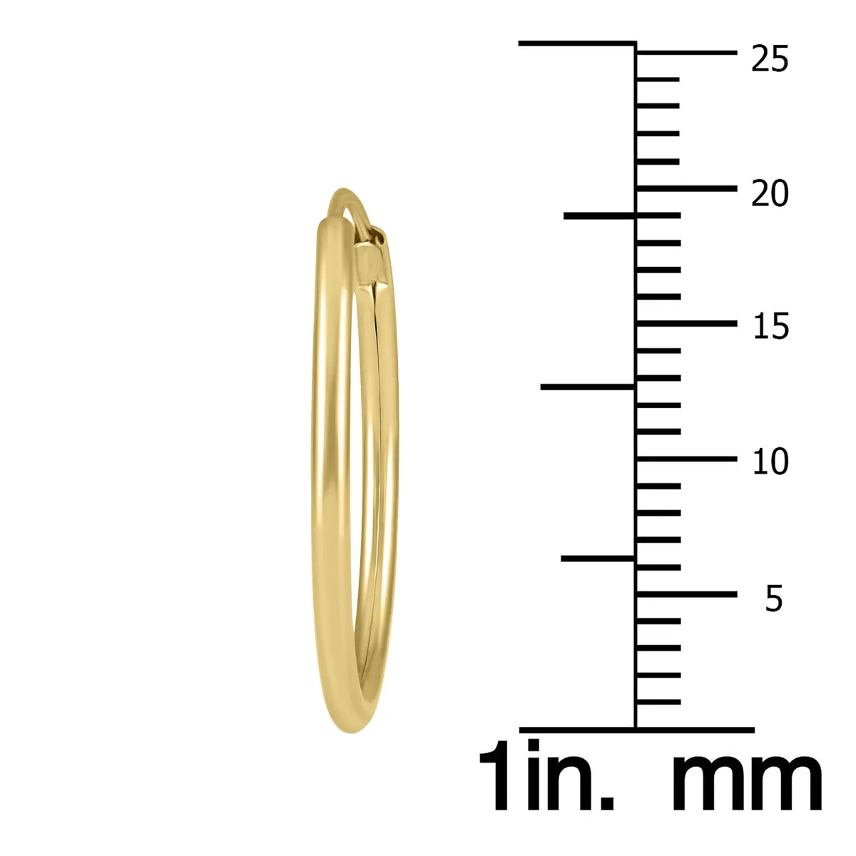 20Mm Endless 14K Yellow Gold Filled Thin Hoop Earrings