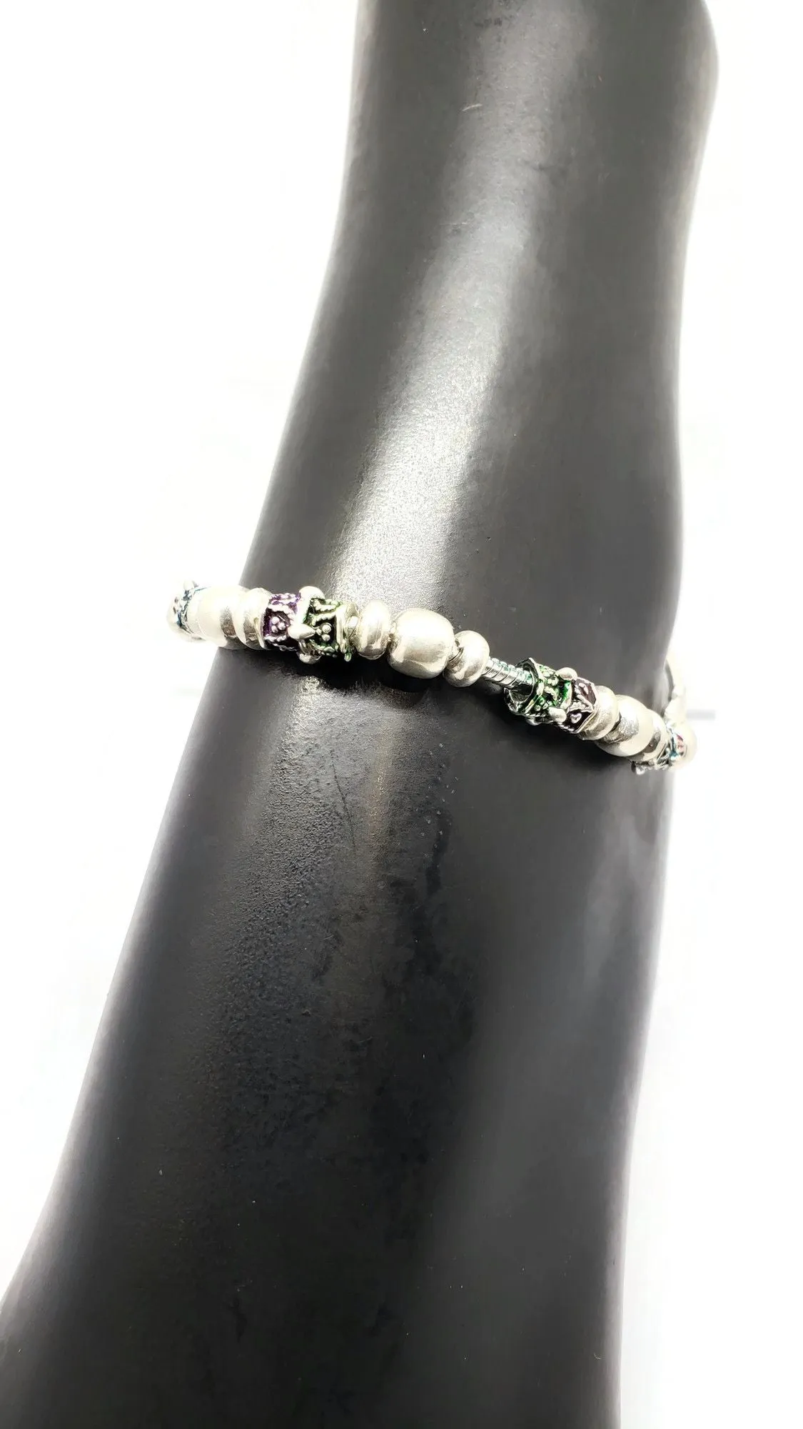 700 Silver Rajwada Anklet - #38