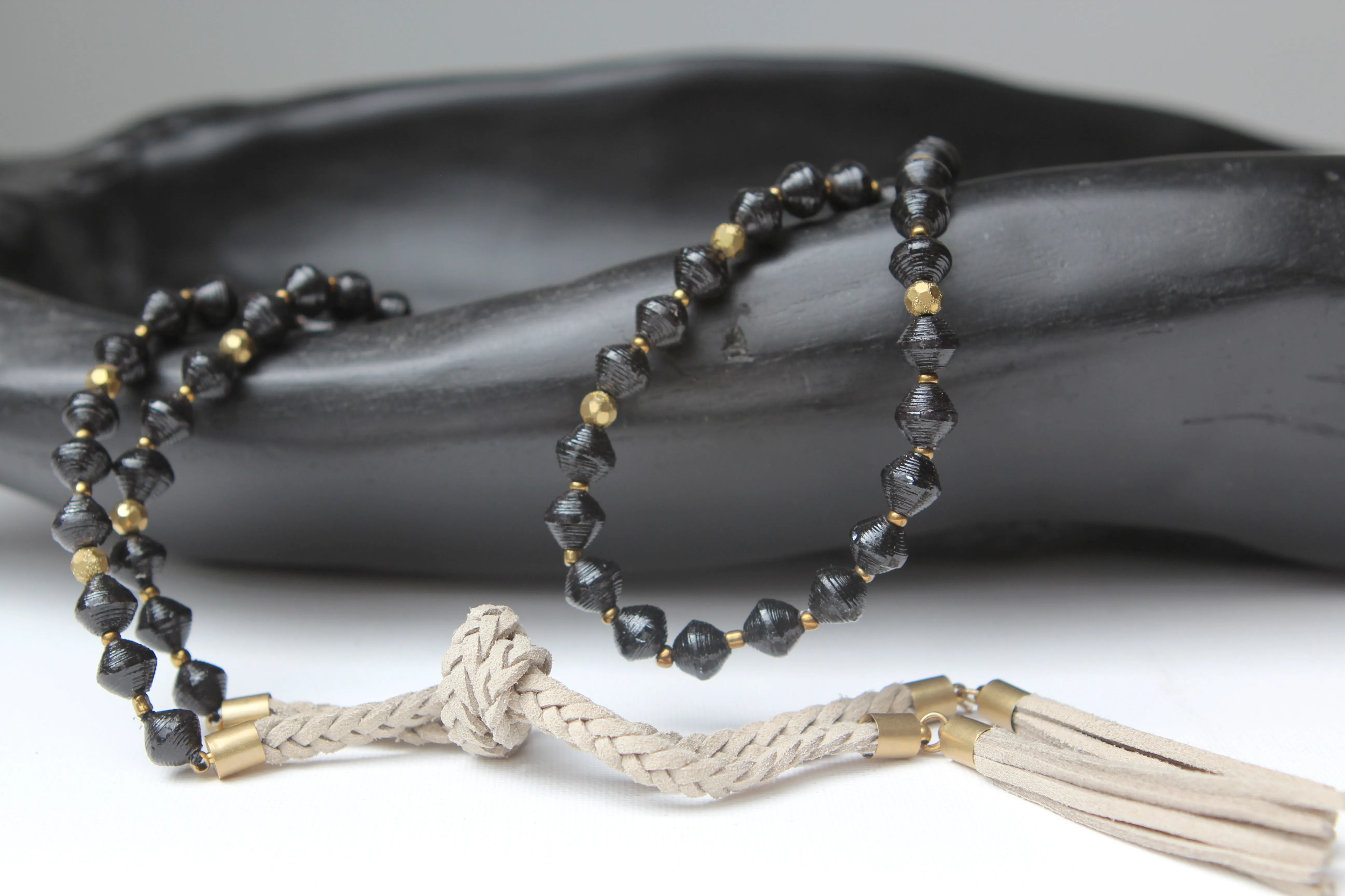 Ajuna Necklace - Tassel Black