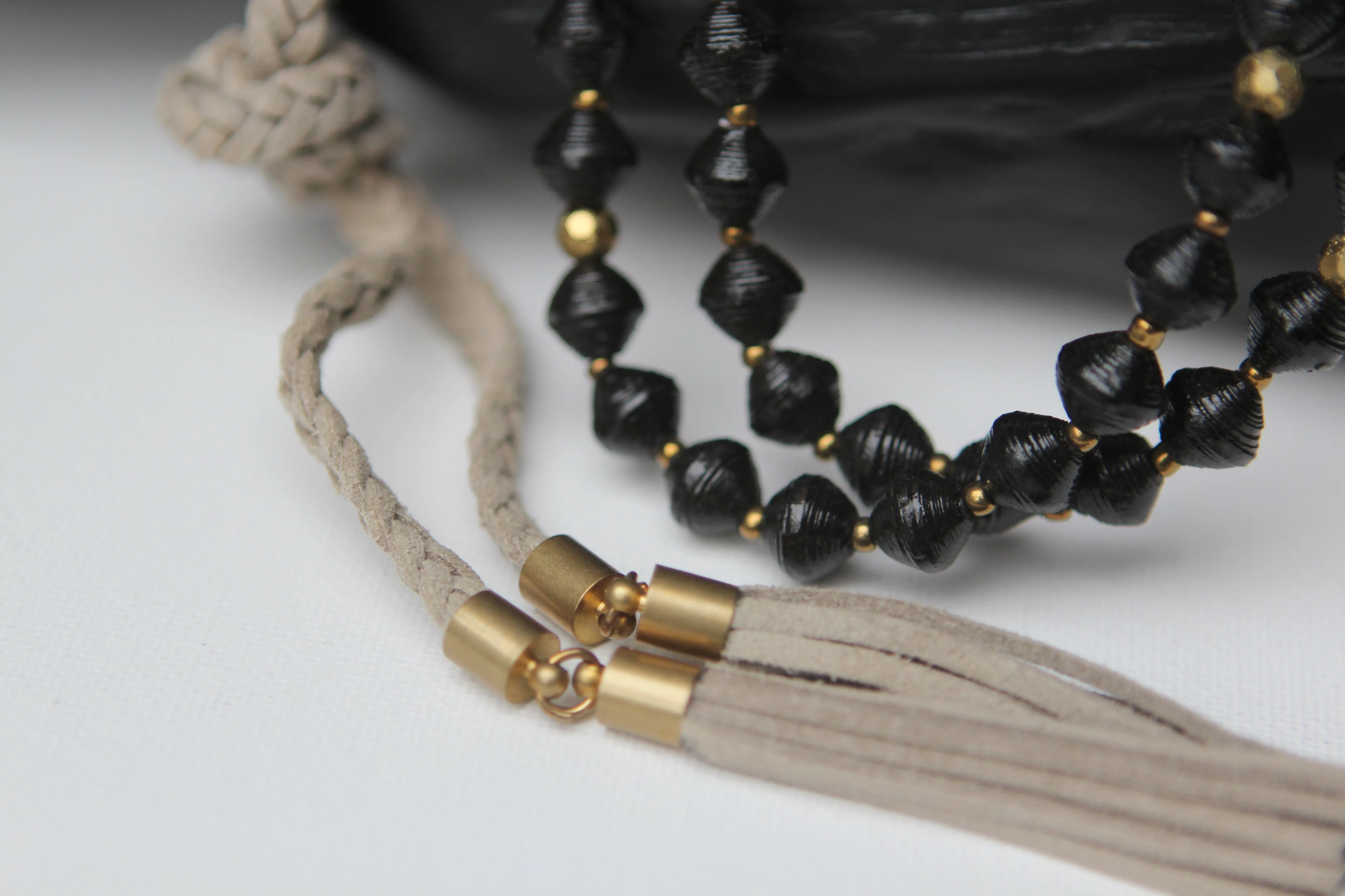 Ajuna Necklace - Tassel Black