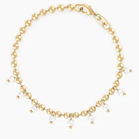 Alexa Leigh - Gypsie Pearl Bracelet in Gold