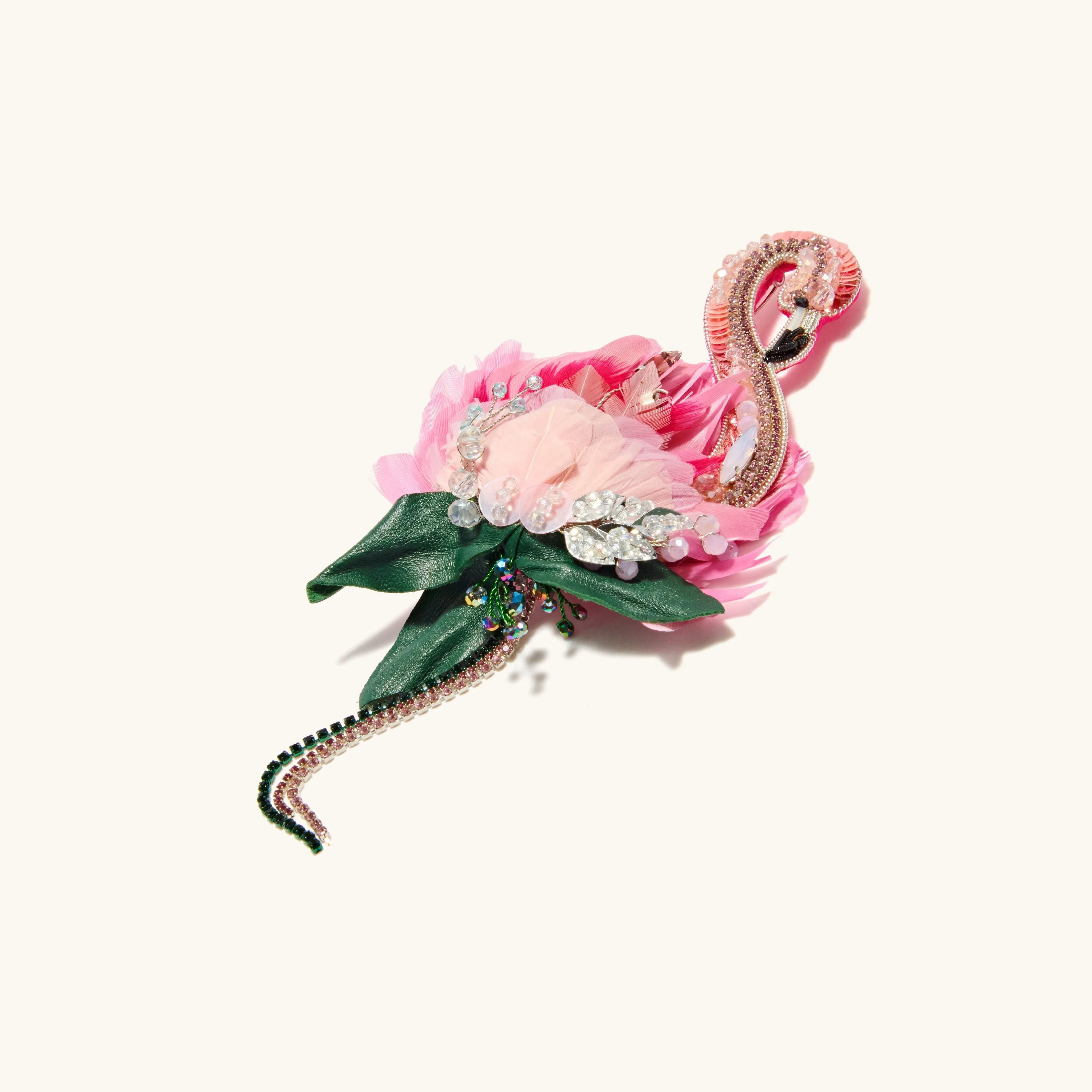 Alice in Wonderland Croquet Flamingo Bird Brooch