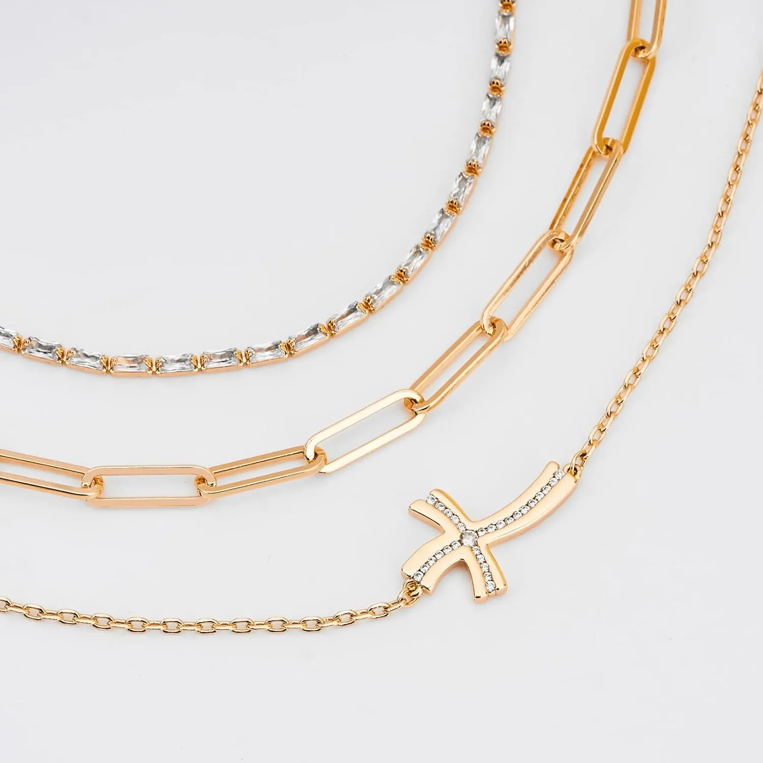 Anklet Bracelets for Women 14K Gold Jewelry Set Waterproof Layered Tennis Satellite Link Chain Anklets Set Gold Anklets Adjustable Size 3pc