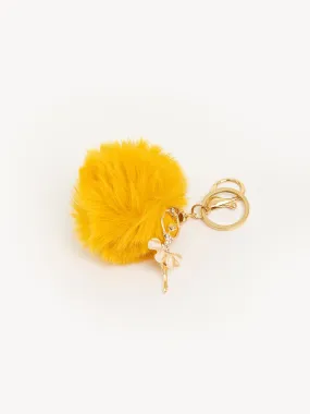 Ballerina and Pompom Keychain