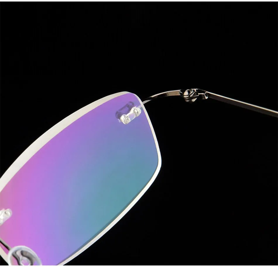 Belmon Unisex Rimless Rectangle Alloy Reading Glasses Rs079