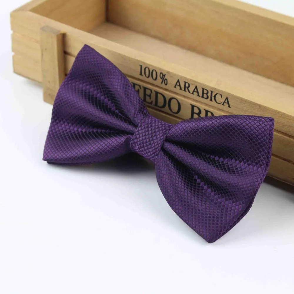 Bowties Groom Mens Solid Fashion Cravat For Men Bow Ties