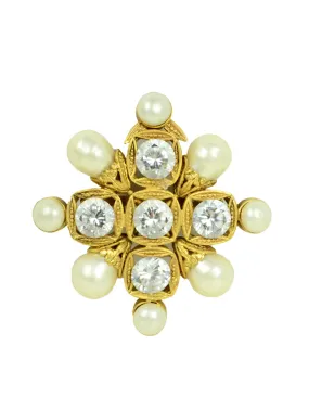 Chanel Vintage '90s Faux Pearl & Crystal Brooch/Pendant