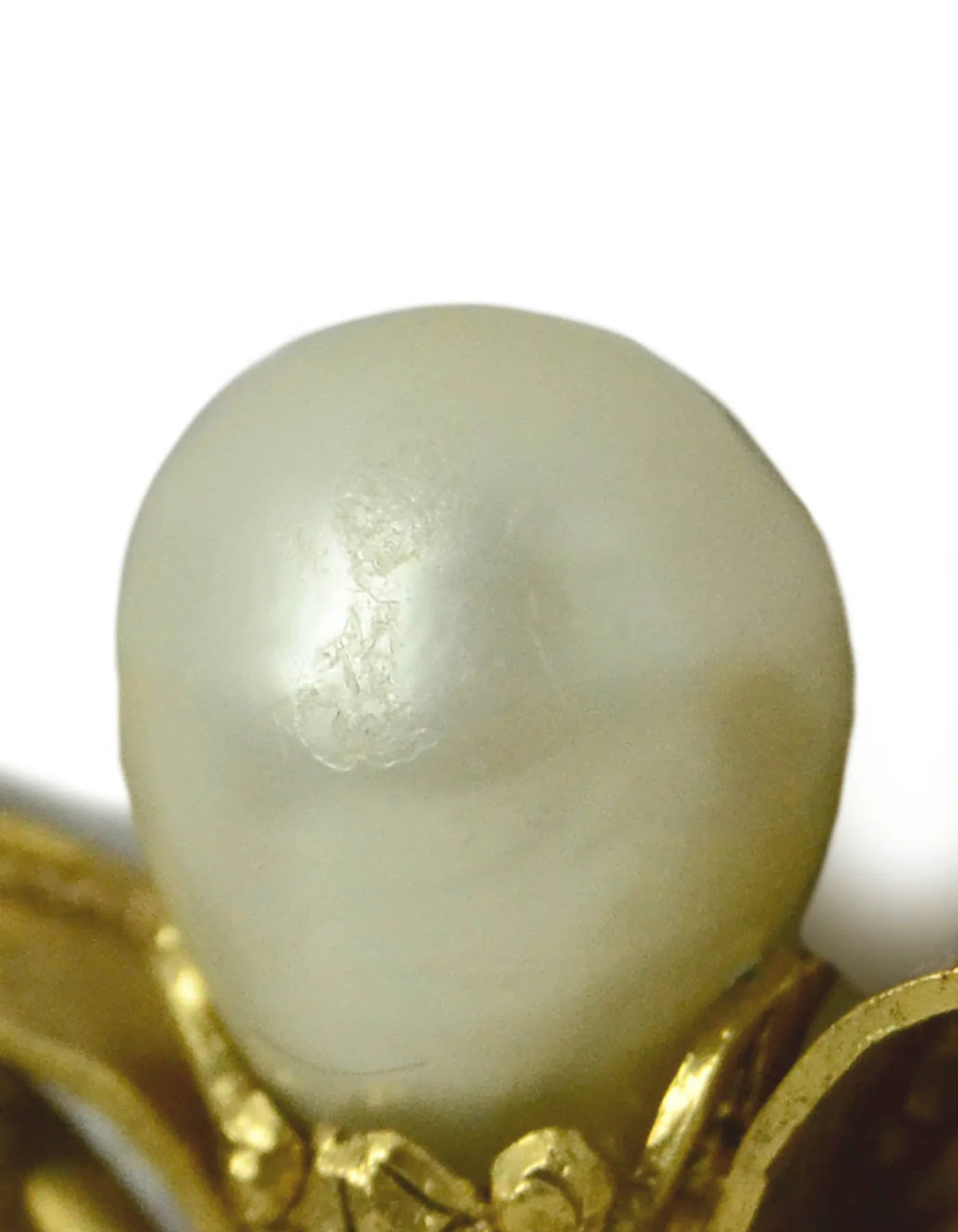 Chanel Vintage '90s Faux Pearl & Crystal Brooch/Pendant