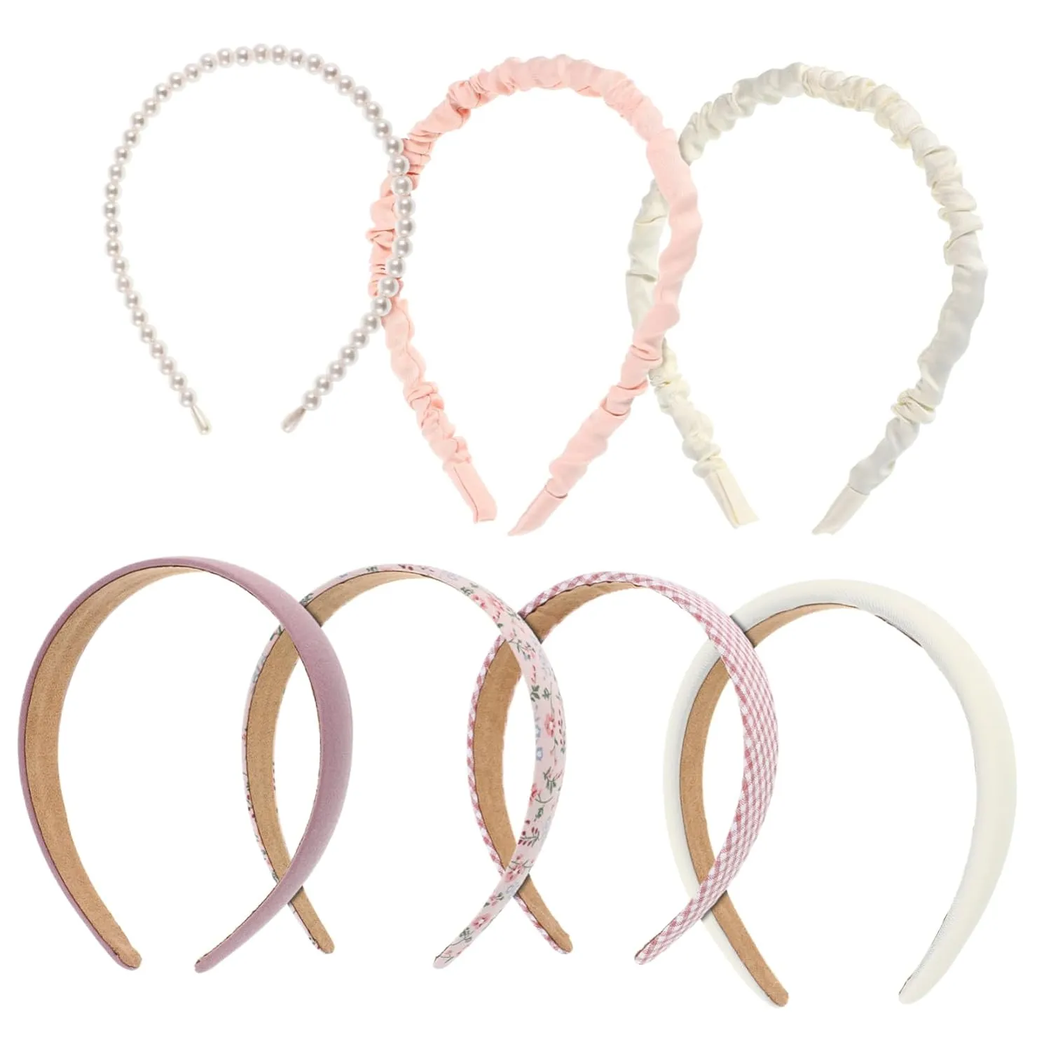 Chic Women Headbands 7 Piece Pearl Headband Set Versatile Hair Band for Occasions