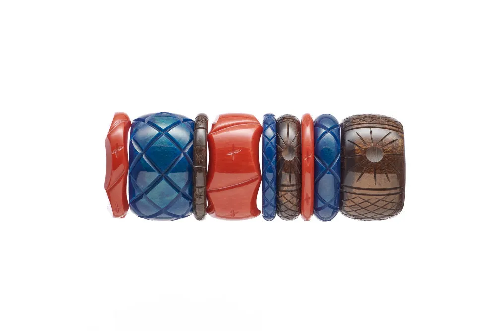 Chunky Golden Espresso Fakelite Maiden Bangle