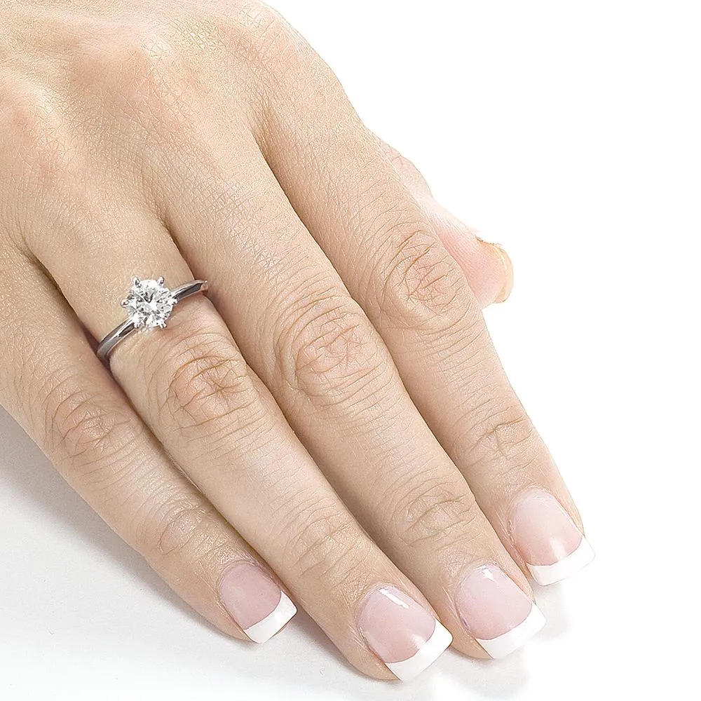 Classic 1ct Round Brilliant Solitaire 6-Prong Ring