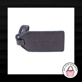 COACH NEW YORK DARK BROWN LEATHER HANG TAG on STRAP LOOP FOB BAG CHARM KEYCHAIN