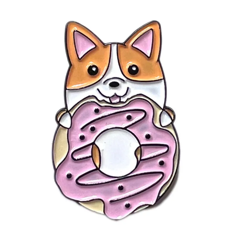 Corgi Pin Collection Kawaii Women Gifts Brooches Lapels Enamel Pins