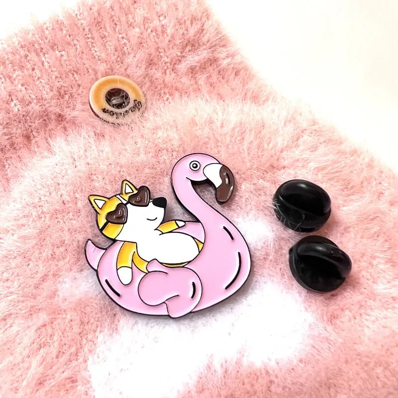 Corgi Pin Collection Kawaii Women Gifts Brooches Lapels Enamel Pins