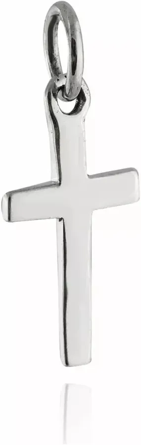 Cross Charm 925 Sterling Silver Christian Simple Small Tiny Plain Pendant Decoration Accessories Pendant Charm For Making Bracelets Necklace Earrings Jewelry DIY