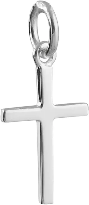 Cross Charm 925 Sterling Silver Tiny Simple Plain Christian Decoration Accessories Pendant Charm For Making Bracelets Necklace Earrings Jewelry DIY