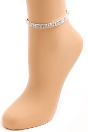 Crystal Stretch Anklet Women