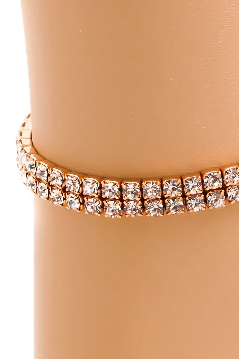 Crystal Stretch Anklet Women