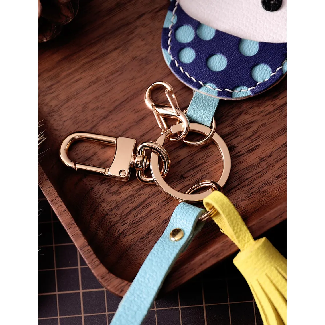 CUCUBIRD Leather Cute Bichon Keychain DIY Kits