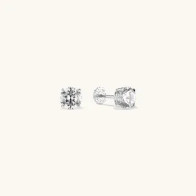 Diamond Stud Earring in Silver
