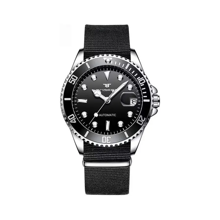 Elegant Crystal Glass Automatic Mechanical Watch