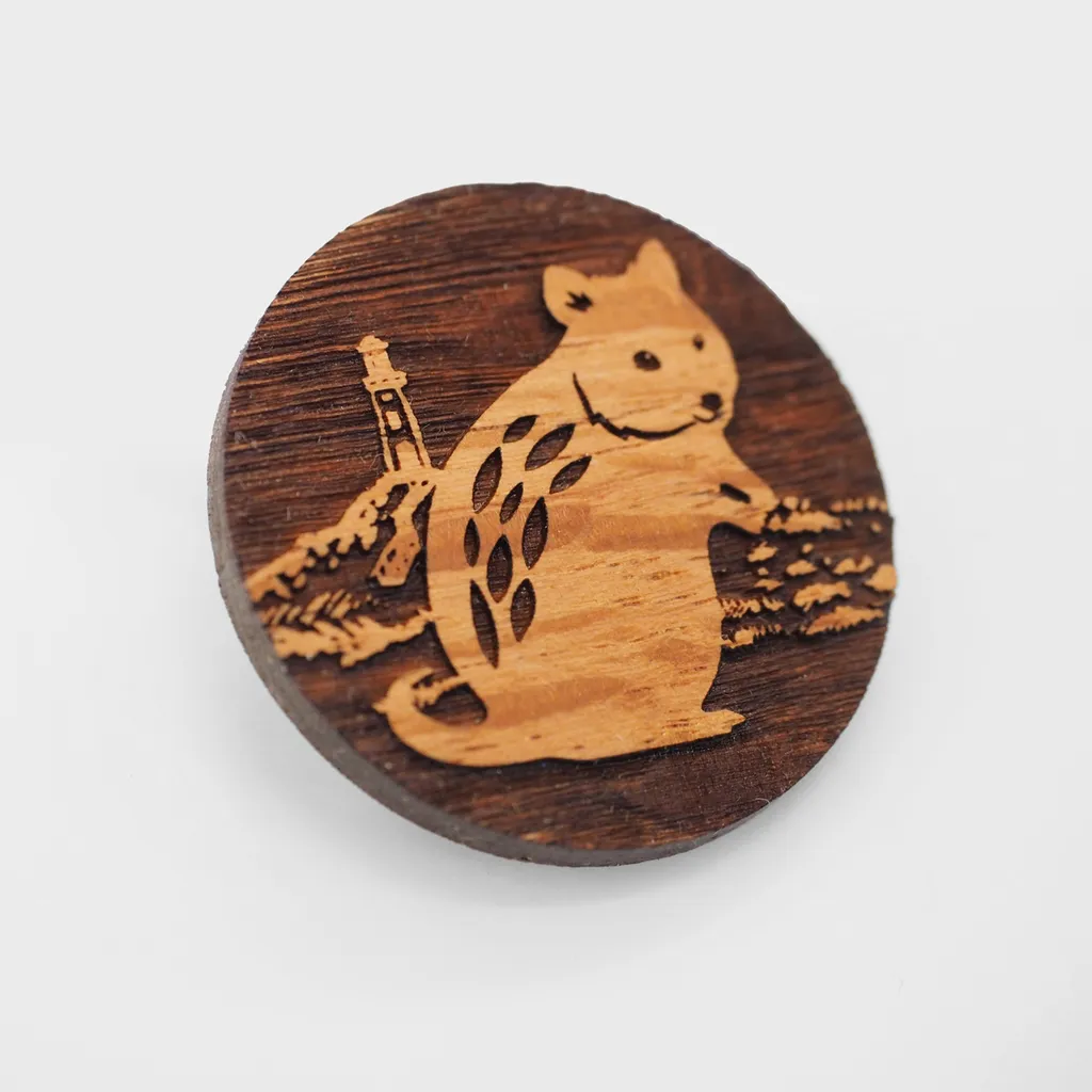 Engraved Sheoak Brooch