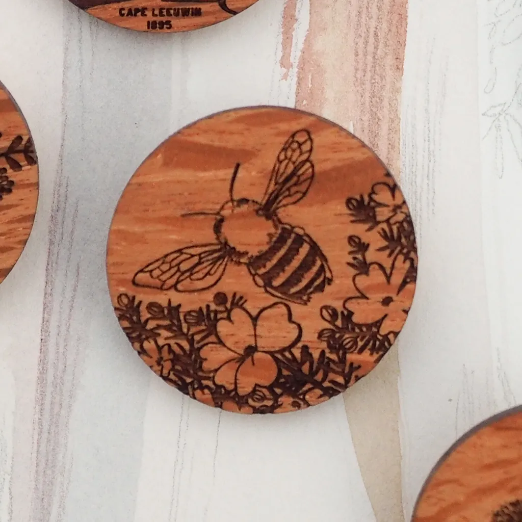 Engraved Sheoak Brooch