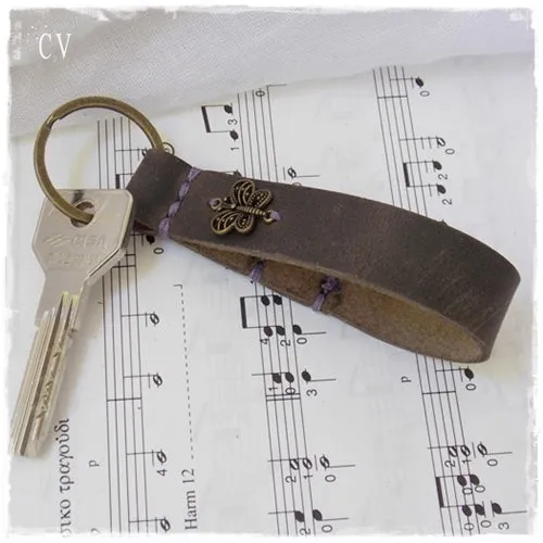 Filigree Butterfly Keychain ~