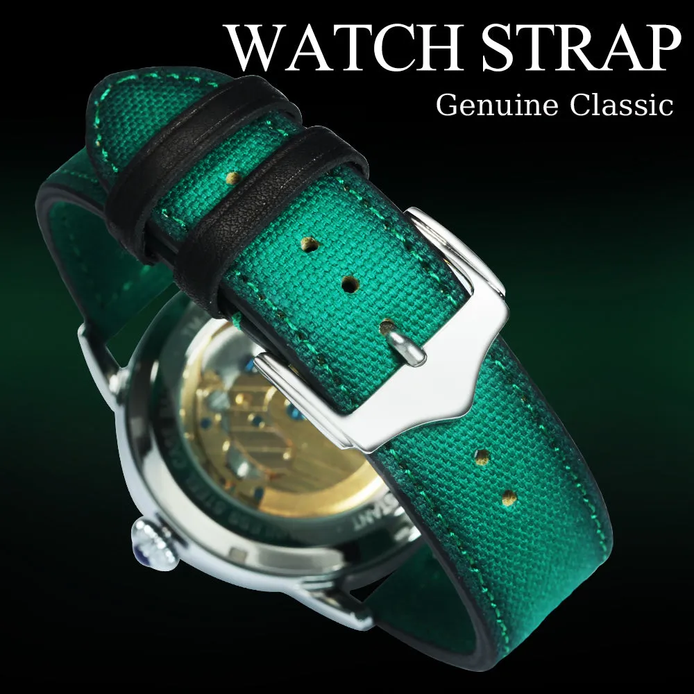 Forsining Luxury Tourbillon Moon Phase Skeleton Automatic Mechanical Mens Watches TM 412