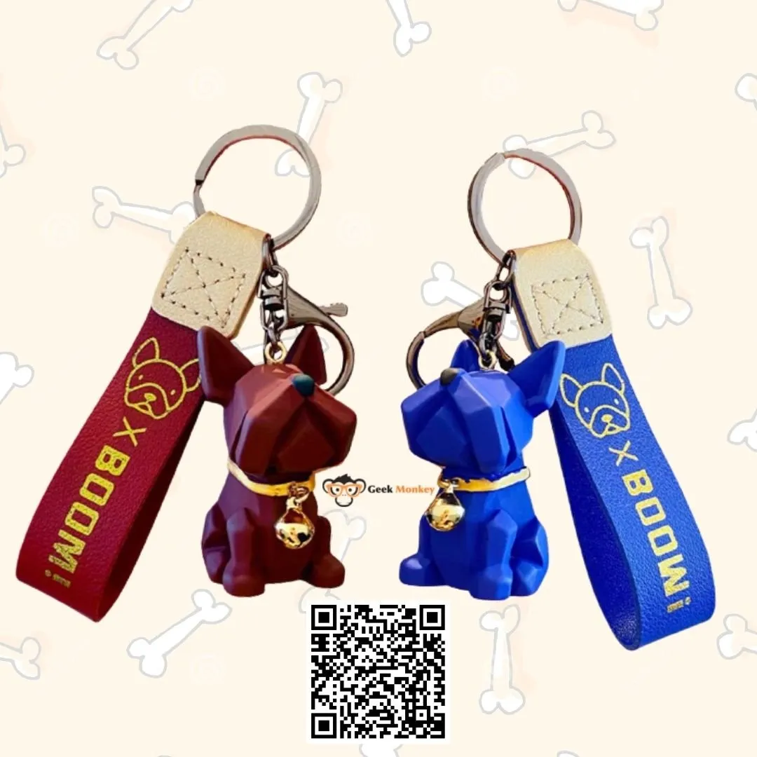 French BullDog Keychain - Set of 2