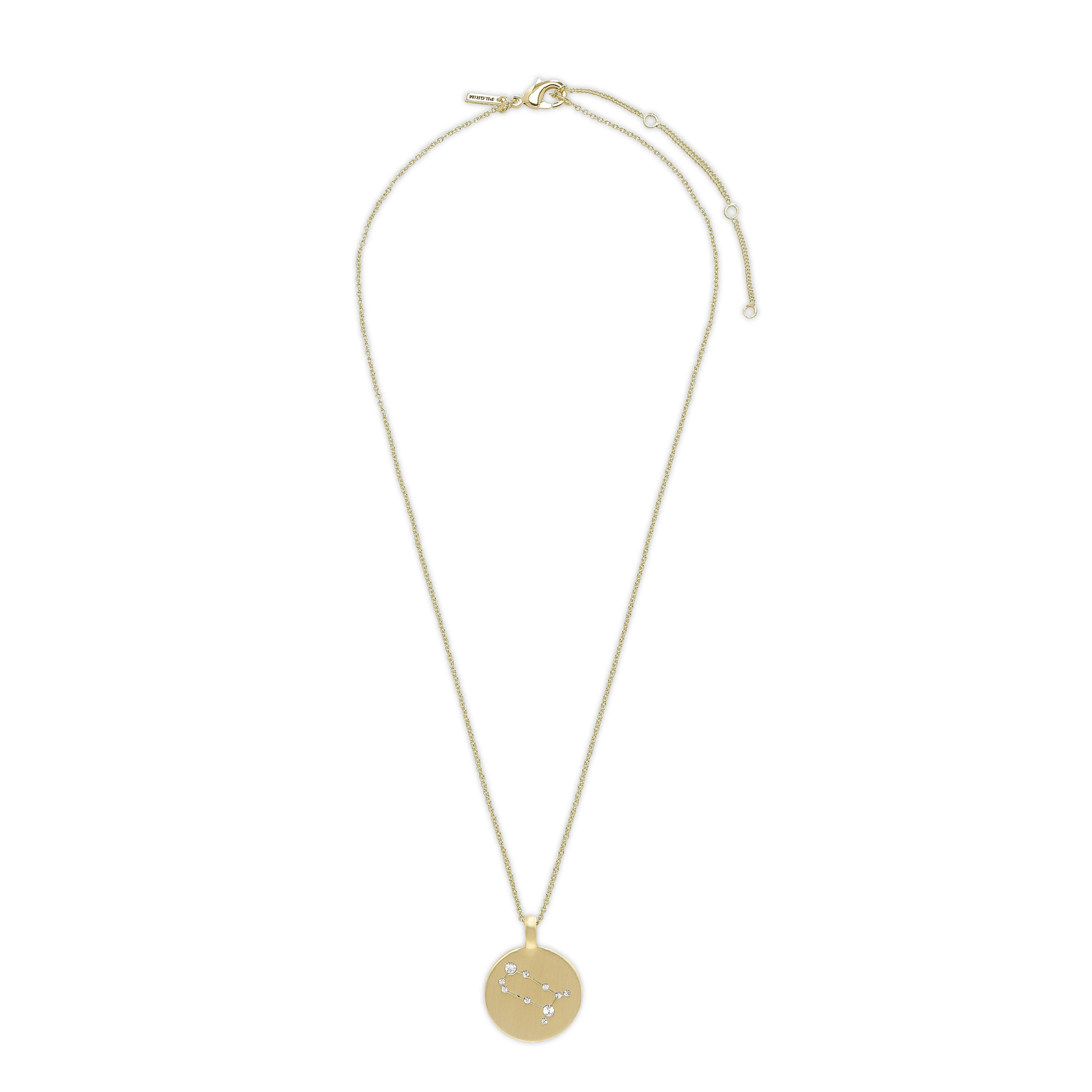 GEMINI Zodiac Sign Coin Necklace, gold-plated