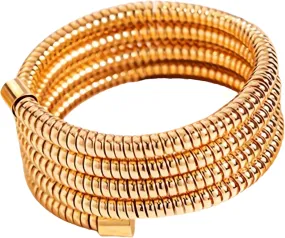 Gold Bangles Bracelet for Women Chunky Stretch Bangles Flexible Wide Wristband Bangles Bracelets Multi-layer Twisted Snake Chain Bracelet Trendy Cuff Bracelets Jewelry Gift
