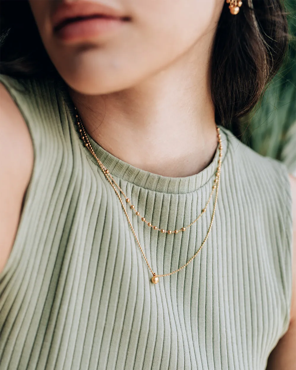 Gold Bola Necklace