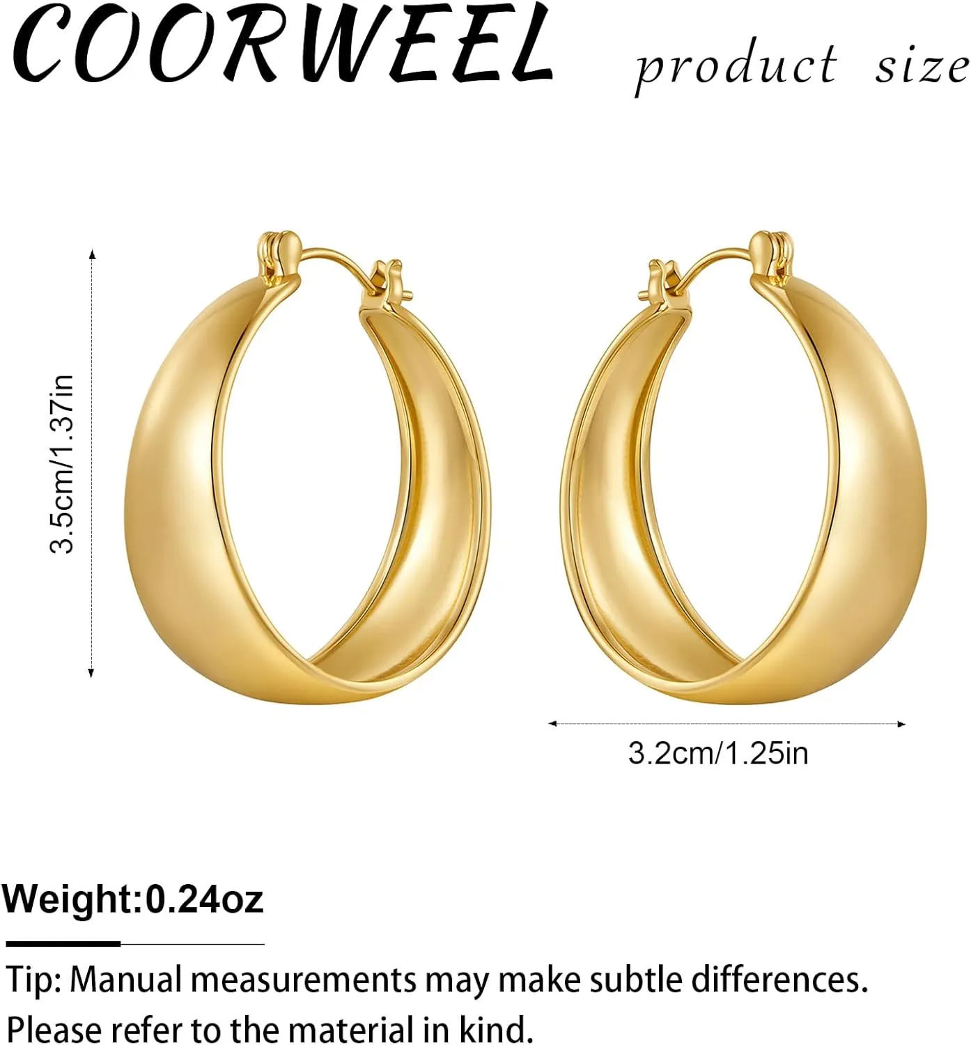 Gold Huggie Hoop Earrings for Women Everyday Fashion Jewelry