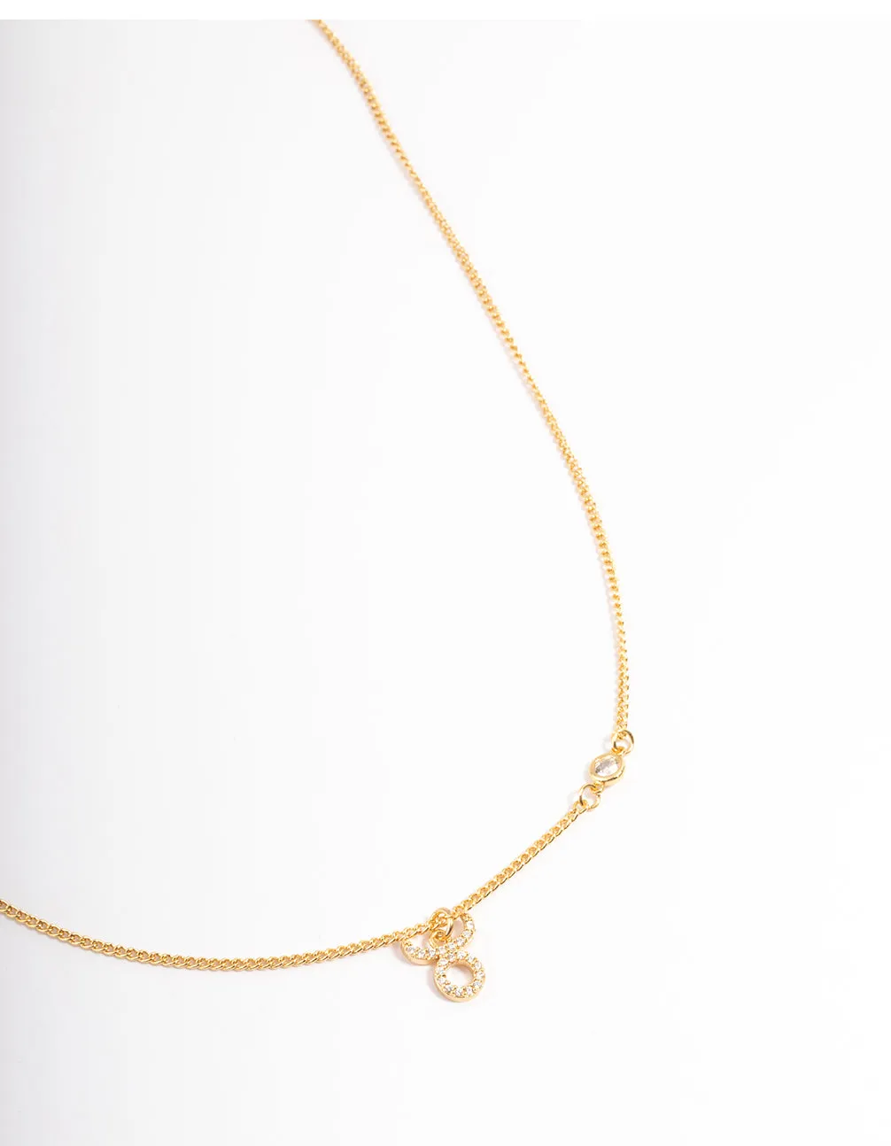 Gold Plated Taurus Necklace with Cubic Zirconia Pendant