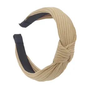 Headbands for Women Girls Bow Knotted Turban Headbands Hair Hoops Headpiece For Daily (Khaki, One Size)