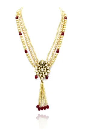 Hema Kundan Pearl Necklace Set