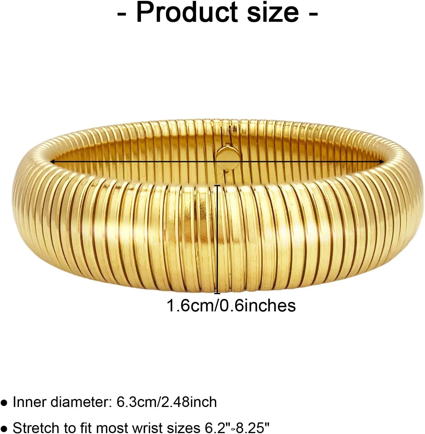 HIIXHC 18K Gold Plated Bracelets Set for Women Flexible Snake Chain Stackable Bracelets Wristband Bangle Chunky Bracelets for Women