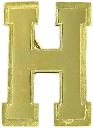 Initial Pin Brooch "G" Gold Tone Varsity 1" Fashion Brooch for Women Trendy Accessories for Women Stylish Additions Chic Details