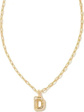 Kendra Scott Crystal Letter Short Pendant Necklace - Unisex Necklace - Lobster Closure - Brass Construction Kendra Scott Crystal Letter Short Pendant Necklace - Unisex Necklace - Lobster Closure - Brass Construction