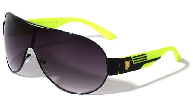 Khan Oversized Shield Pilot Sunglasses for Men
