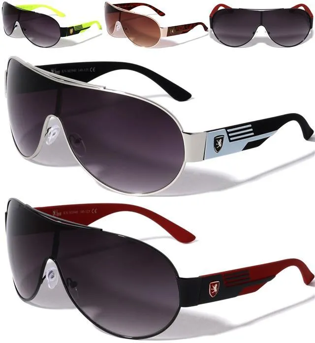 Khan Oversized Shield Pilot Sunglasses for Men