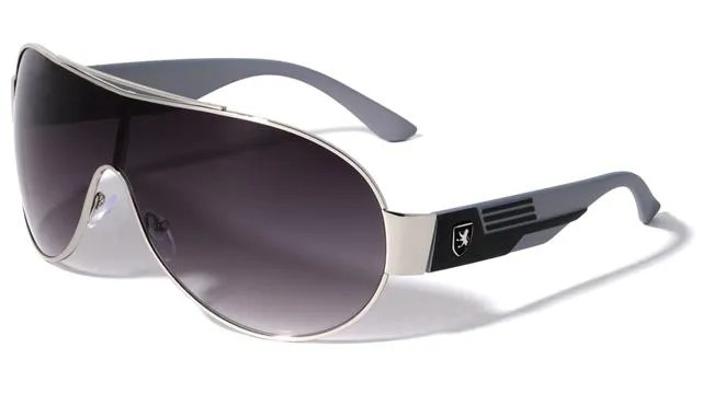 Khan Oversized Shield Pilot Sunglasses for Men