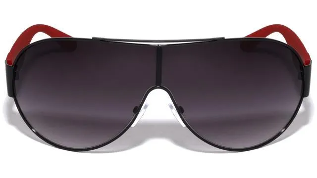 Khan Oversized Shield Pilot Sunglasses for Men