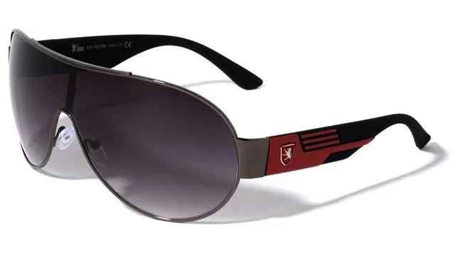 Khan Oversized Shield Pilot Sunglasses for Men